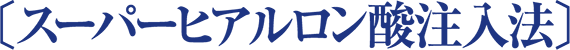 〔スーパーヒアルロン酸注入法〕